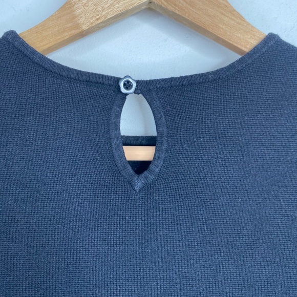 Hanna Andersson Milano Knit Dress 10 Embroidered Black White Holiday Christmas - Picture 5 of 11